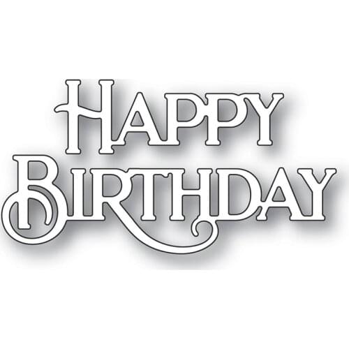 2021 Happy Birthday New Metal Cutting Dies Photo Album and Planner Die Cut Scrapbooking For Crafts Card Making no Stamps