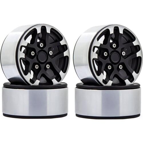 4PCS 1.9inches Alloy Wheel Hubs Rims Beadlock for G07 Simulation Climbing Car TRX4 SCX10 90046 RC Car Upgrade Parts