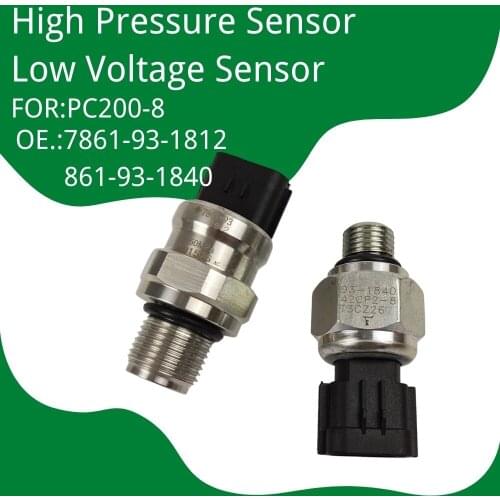 7861-93-1812 High Pressure Switch Low Voltage Sensor 861-93-1840 for KOMATSU PC200-8 High Quality Excavator Accessories Parts