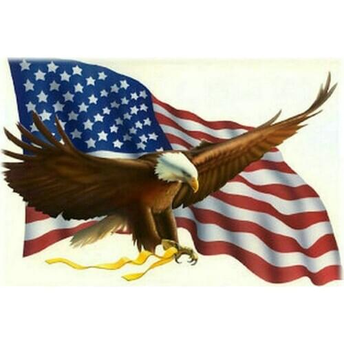 5d diy diamond painting american flag eagle sticker 3d full square / round landscape rhinestone mosaic home decoration kit