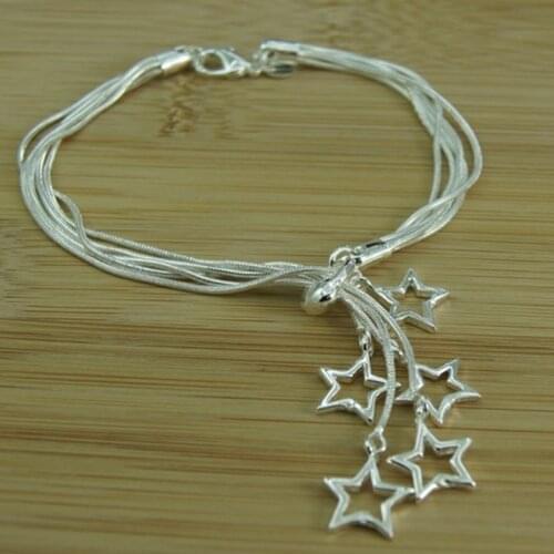 Men And Women 925 Sterling Silver Bracelet Fashion Silver DIY Bracelet Jewelry Gift