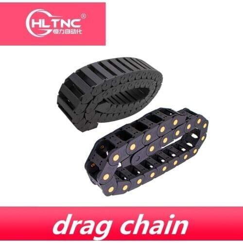 10X10 10X15 15X30 18X37 bridge type plastic drag chain with end connectors L 1000mm engraving machine cable for CNC router 1pcs