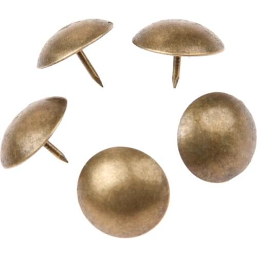 20Pcs Antique Brass Upholstery Nail Jewelry Case Gift Box Sofa Furniture Decorative Tack Stud Pushpin Doornail Hardware 18x15mm