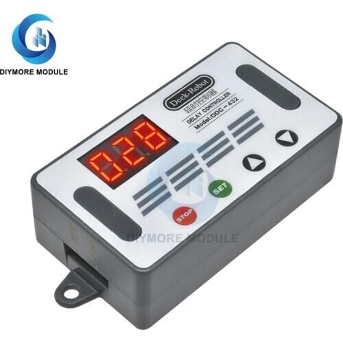 DC 5-30V Timer Delay Relay Module 4 Buttons LED Digital Display Dual MOS Timing Controller Switch Board with Case
