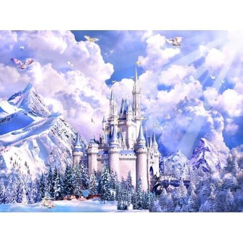 Ice dream castle The wooden puzzle 1000 pieces ersion paper jigsaw puzzle white card adult childrens educational toys
