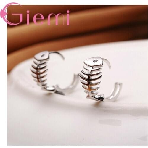 Design Fashion Fish Shape Earrings Silver Nice Wemen Girls Birthday Gift Party Jewelry High Quality