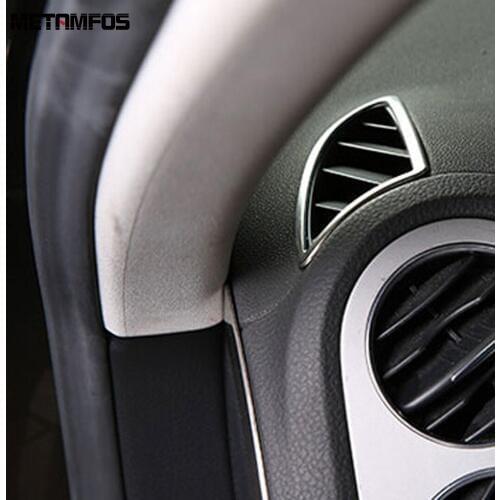 For Volkswagen Tiguan 2009-2013 2014 2015 Matte Air Conditioner Vent Outlet Cover Trim Frame Interior Accessories Car Styling