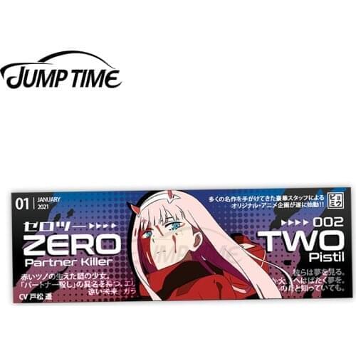 JumpTime 13 x 3cm Darling in the Franxx BLOODY ZERO TWO Car Slap Decal Bumper Window Vinyl Car Sticker Waterproof