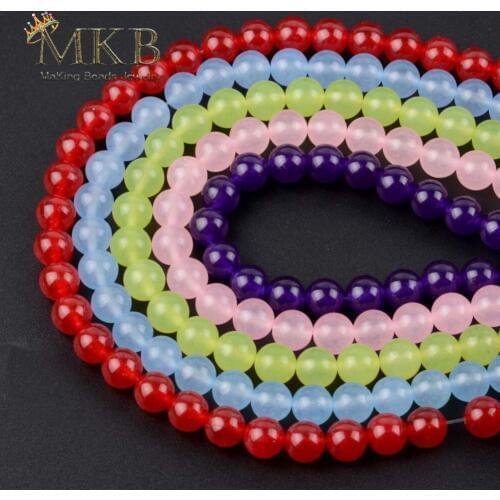 Fashion Natural Stone Beads Assorted Jades Round Beads For Jewelry Making 4/6/8/10/12mm 15inches Wholesale Perles Bijoux