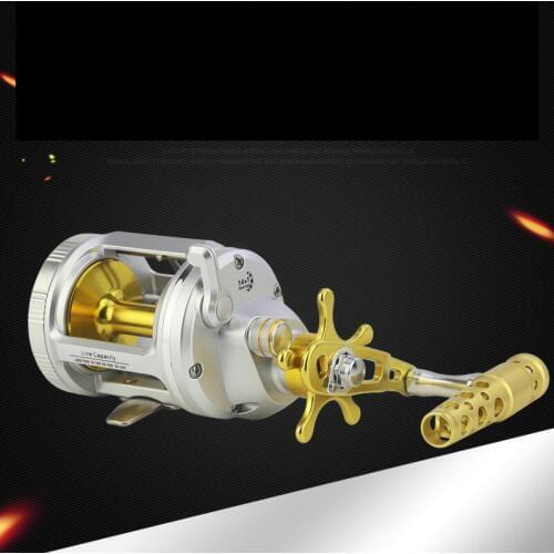 30s/40s/50s Cast Drum Wheel 14+1 Ball Bearing Baitcast Reel Distant Wheel Anchor Fishing Reel Trolling Reel Carretilha De Pesca