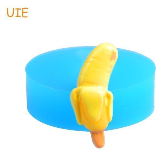 SYL003U Banana Miniature Food Silicone Mold Fruit Mold Kawaii Deco Sweets Polymer Clay Jewelry Charms Mold