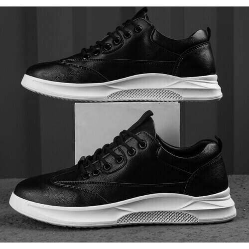 Men Casual Shoes Leather Youth Casual Footwear Casual Sneakers Man Luxury Brand Men Shoe Fashion White Sneakers