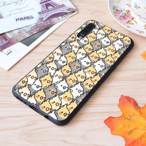 Chubby Cockatiel Party Print Soft Silicone Matt Case For Samsung Galaxy S Note and A