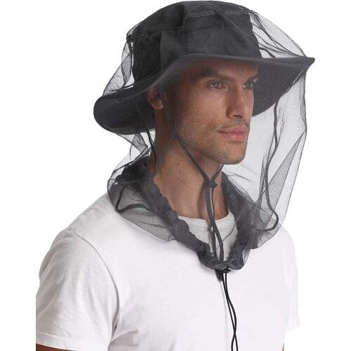 Outdoor Hiking Mosquito proof Cap Fishing Sunscreen Gauze Mask Breathable Net Mask Lightweight Portable Cap Net Mask