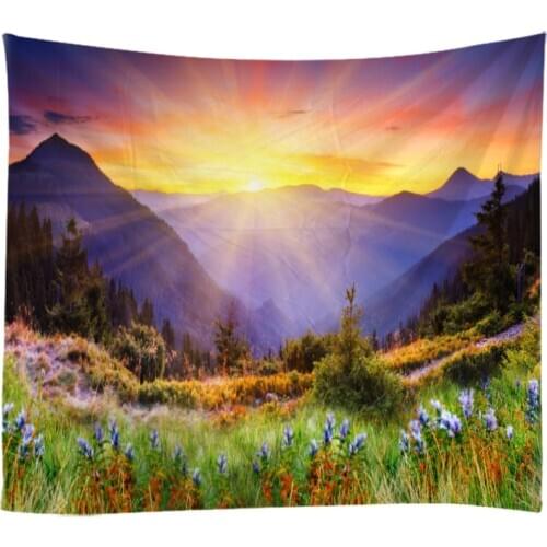 Natural Landscape Tapestry Wall Hanging Cloth Bed Spread Beach Towel Table Cloth YogaMat House Decoration Living Room Decoration