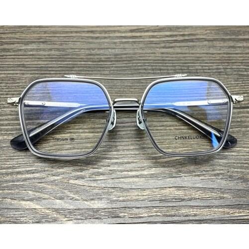 Pure Titanium Glasses Frame for Men Retro Optical Women Square Prescription Eyeglasses Male Classic Eyewear Oculos Wholesale