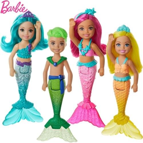 Original Barbie Doll Mermaid Baby Toys for Girls Little Elf Rainbow Dolls Brinquedos Kids Toy Gifts Beautiful Princess Juguetes