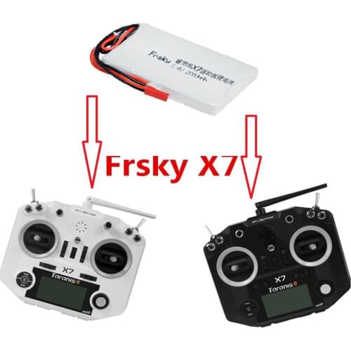 1 /2 /3pcs 7.4V 2S 2000mAh 8C Rechargeable Lipo Battery for Frsky ACCST Taranis Q X7 Transmitter Remote Control Spare Part