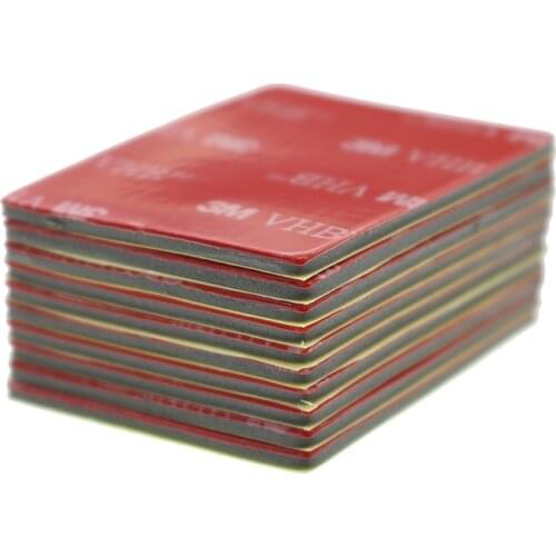 10pcs 3M Strong Double-sided Adhesive Acrylic Foam Tape Double-sided Tape Office Tape Gray 40 Mm *50 Mm *2 Mm