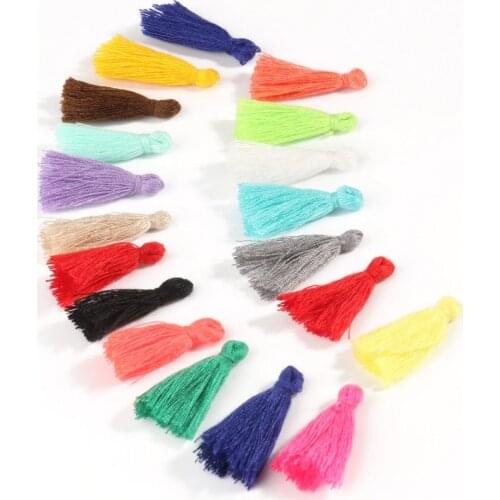 20Pcs/lot 30mm Polyester Cord Tassel Brush Pendant Earring Charms Satin Tassels for DIY Jewelry Making Handmade Craft Supplies