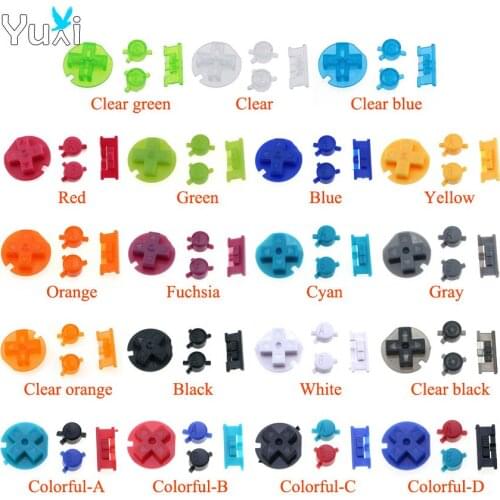 YuXi For GBC Power On Off Button A B D Pad Keypad DIY Buttons Set Replacement For Gameboy Color Console