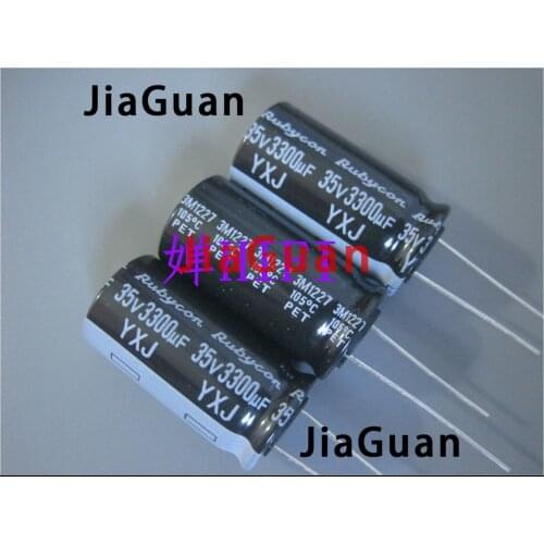 10PCS 35YXJ3300M RUBYCON YXJ 35V3300UF 16x31.5MM Aluminum electrolytic capacitor yxj series 3300uf 35v hot sale 3300uF/35V