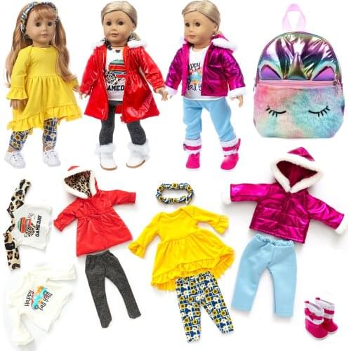 3Pcs Suit+Bag Doll Clothes fits for American girl 18" american girl doll alexander doll best gift