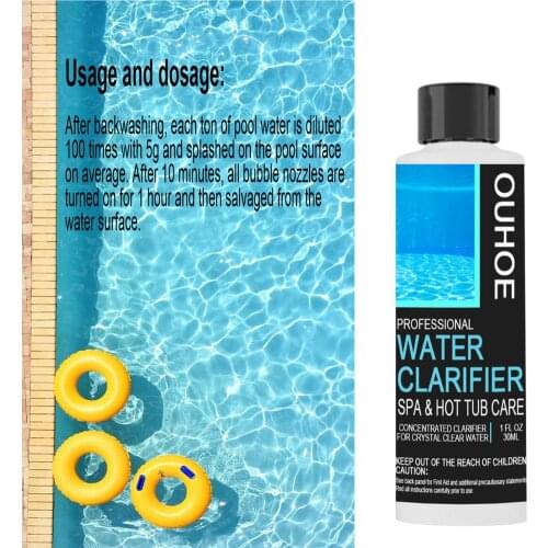 30/100ML Spa Clarifier & Hot Tub Clarifier Pool Stain Remover Cleaning Products For Spa Purifier And Hot Tub Purifier