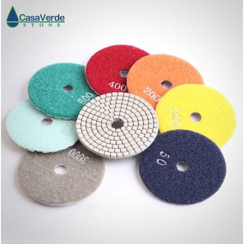 Diamond 7pcs/set polishing pads 3 inch 80mm for polishing granite marble engineer stone