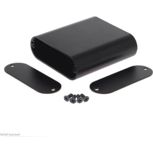 Aluminum Enclosure PCB Instrument Box Electronic Project PCB Instrument Case Box 75*70*24mm Black