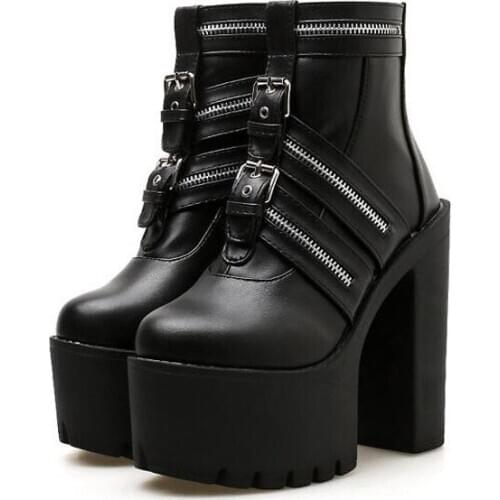 Winter Women Boots Low-Heels Round Toe Ladies Boots Casual Zipper Shiny Crystal Warm Booties Females Shoes