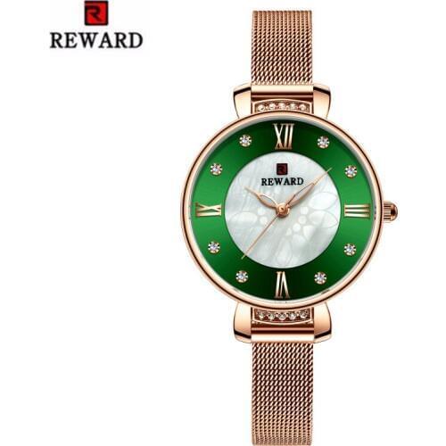 REWARD Top Brand Luxury Simple Womens Watches Japanese Movement Women Watches Ultra-thin Fashion Diamond Watch Women Clock