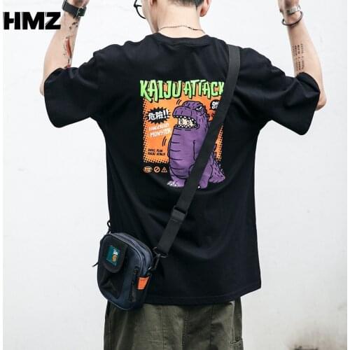 HMZ New T Shirt for Men Summer Harajuku Graphic Oversized Goth Punk Anime Manga Vintage Hip Hop Couples Matching Men Clothing