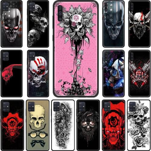 Glossy Skull Cover for Samsung Galaxy A51 A71 A21s A31 A12 A41 A11 A02s A42 A01 A21 A91 A32 A52 A72 5G Phone Case Capa