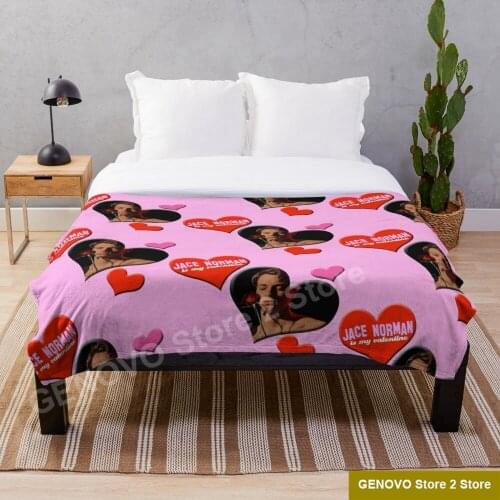 Jace Norman is my Valentine Blanket Print on Demand Decorative Sherpa Blankets for Sofa bed Gift