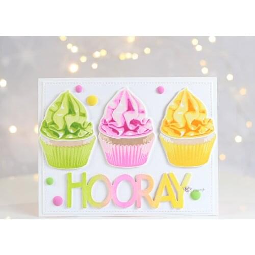 Mmao Crafts Metal Steel Cutting Dies HOORAY letters Stencil For DIY Scrapbooking Paper/photo Cards Embossing Dies