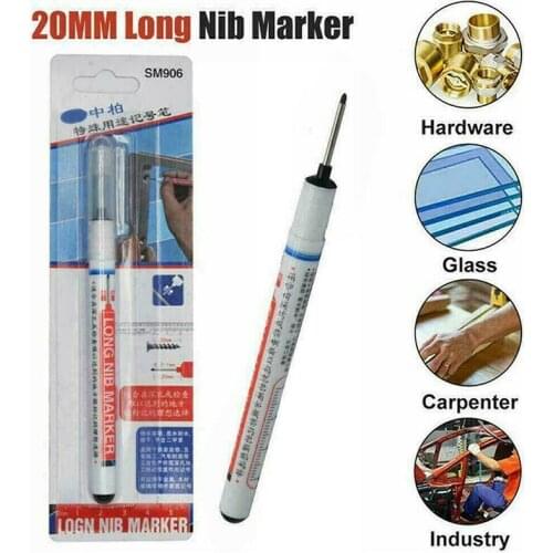 New Arrival Long Heading Markers Pen Red/Black/Blue Ink For Bathroom Woodworking Decoration Multi-purpose Deep Hole Marker Pens