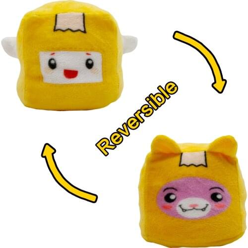 Flip Carton People Plush Toys Stuffed Kawaii Flip Happy Toys Soft And Cute Double-sided Carton Doll Popular Childrens Gifts