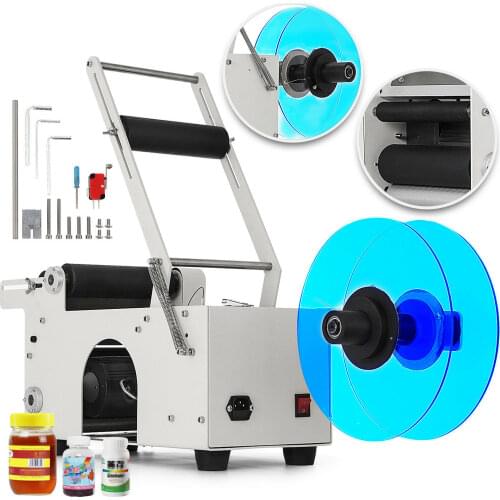 MT-50 Semi-Automatic Round Bottle Labeling Machine Labeler Electric 120W