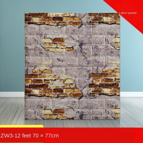 Self-adhesive wallpaper 3d wall sticker brick pattern wallpaper wall decoration crash foam bedroom warm decoration sticker