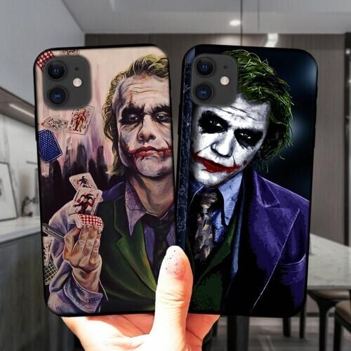 Dark Knight Joker Karta Silicone Cover For iPhone 12 Mini 11 Pro XS Max 6S 8 7 Plus X XR 5S SE 2020 12Pro 11Pro Black Phone Case
