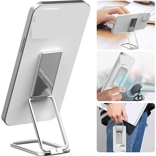 360 Rotation Foldable Mobile Phone Stand Back Ultra Thin Phone Ring Holder Multi Angle Portable For Desk Metal Finger Kickstand