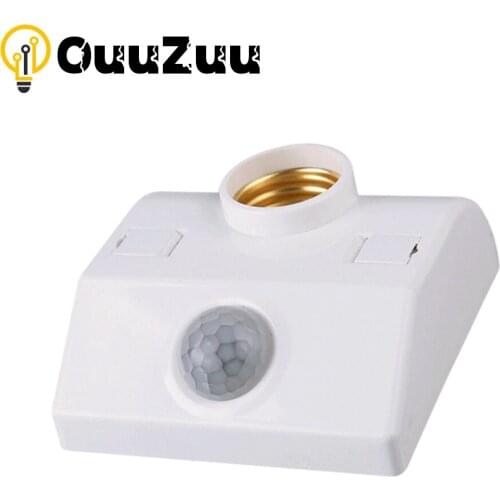 OuuZuu E27 LED 220V 110V Interface PIR Motion Sensor Switch Human Body Sensor Lamp Holder for Home Lighting Corridor Stairs Room