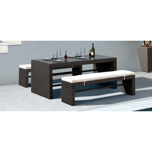 Trade Assurance Outdoor rattan garden furniture outdoor dinning table set