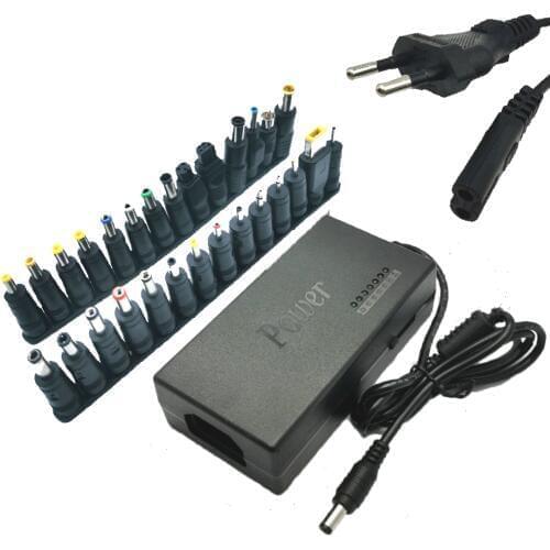 28Pcs Universal Power Adapter 96W 12V To 24V Adjustable Portable Charger For Dell Toshiba Hp Asus Acer Laptops Eu-Plug