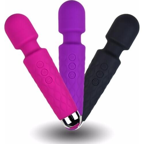 USB AV Vibrator Waterproof Silicone Rechargeable Multi Speed Vibrators Magic Wands Massager Stimulating Women Sex Toys DHL