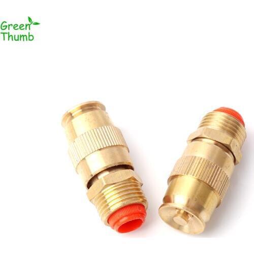 1pc 1/2 Inch Male Thread Brass Adjustable Sprinkler Garden Lawn High Atomizing Mist Nozzle Green Thumb Metal Sprinkler