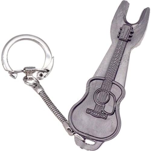 10Pcs Black Acoustic Guitar Bridge Pin Puller Remover Tool Portable Guitar shape W keychain Guitar Accessories