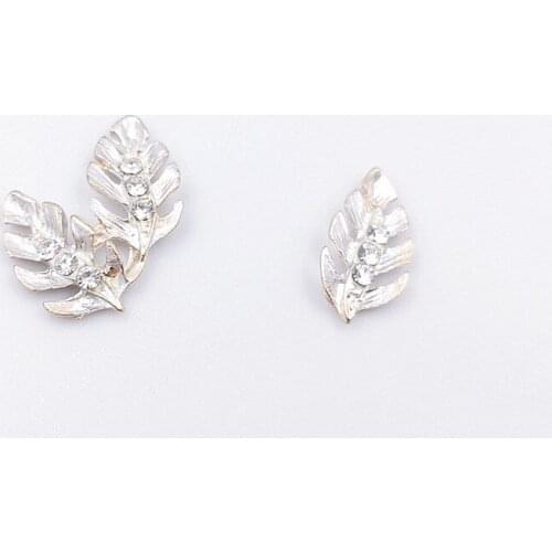 10pcs Fashion Metal Alloy KC Gold Thin Coating Leaf Connectors Charm For DIY Jewelry Making