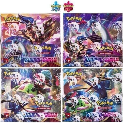 324Pcs Pokemon Card Sword & Shield Box (Pack of 36) Trading Card Game Kids Collection Toys 4 Packages Shipped Randomly